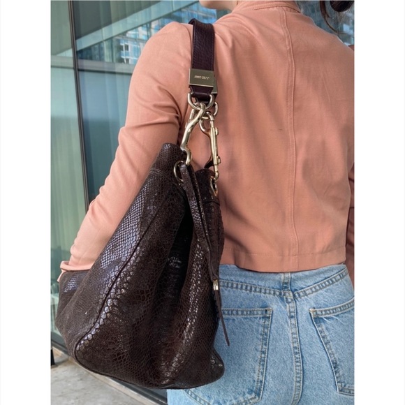 Brown big tote with gold details - Picture 2 of 3